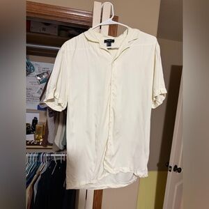 Forever 21 White Casual Button Down Shirt